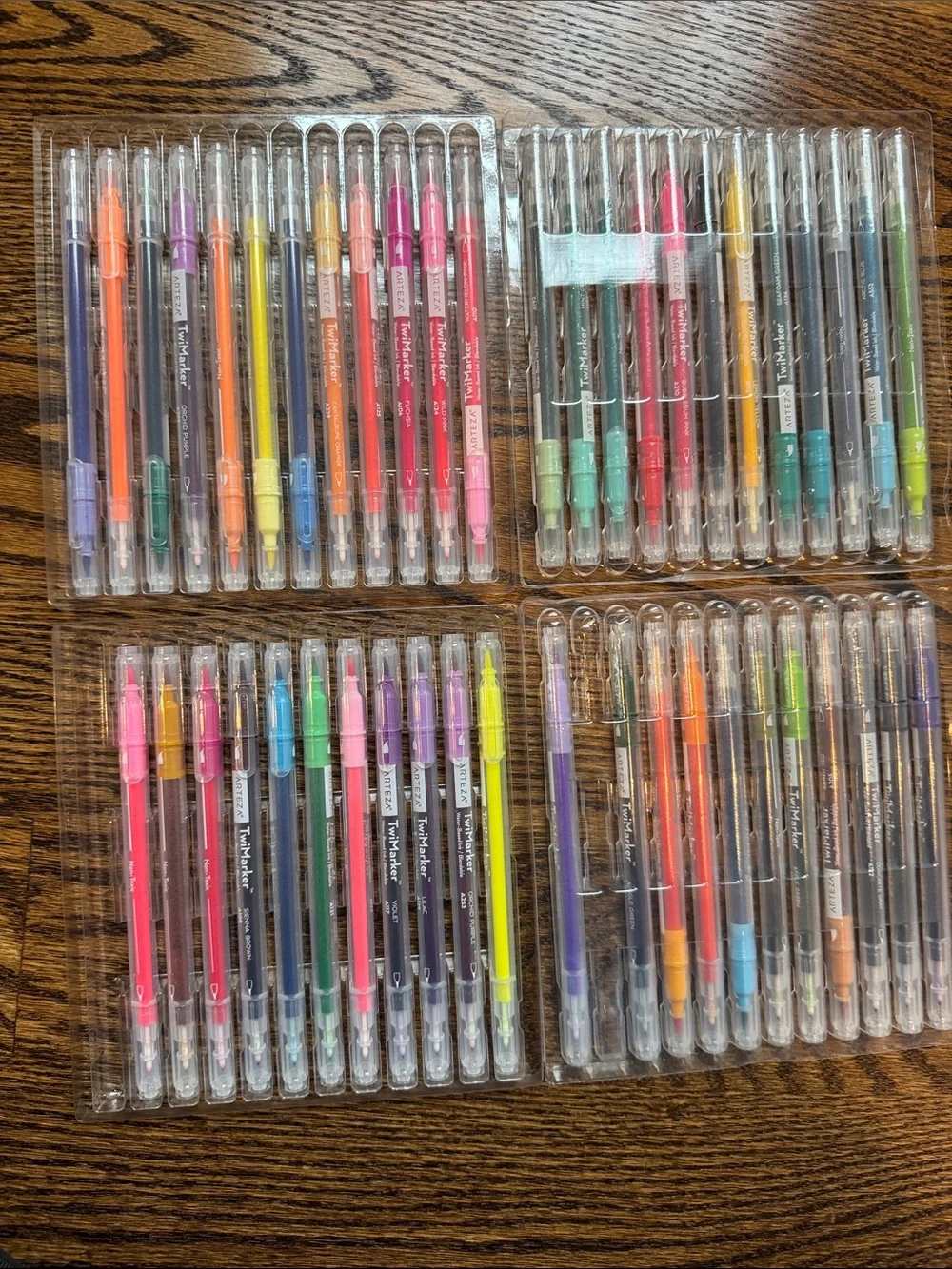 Arteza 48-Color Dual Tip Brush & Fine Tip Marker Set - Assorted Colors